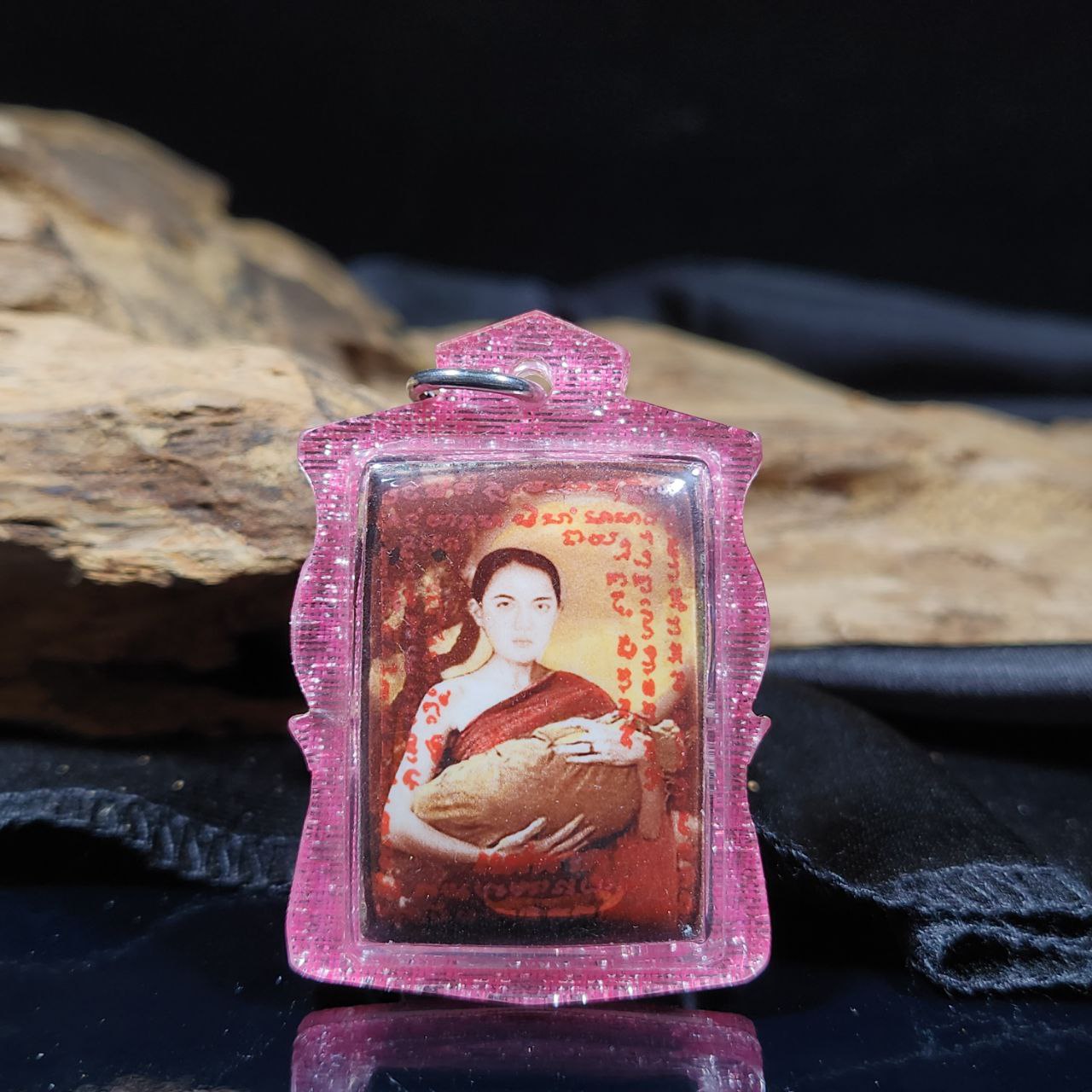 LUANG PHO KAEW 龙婆乔鬼妻娜娜牌（粉银亚克力防水壳） | Jin Thai Fo Pai
